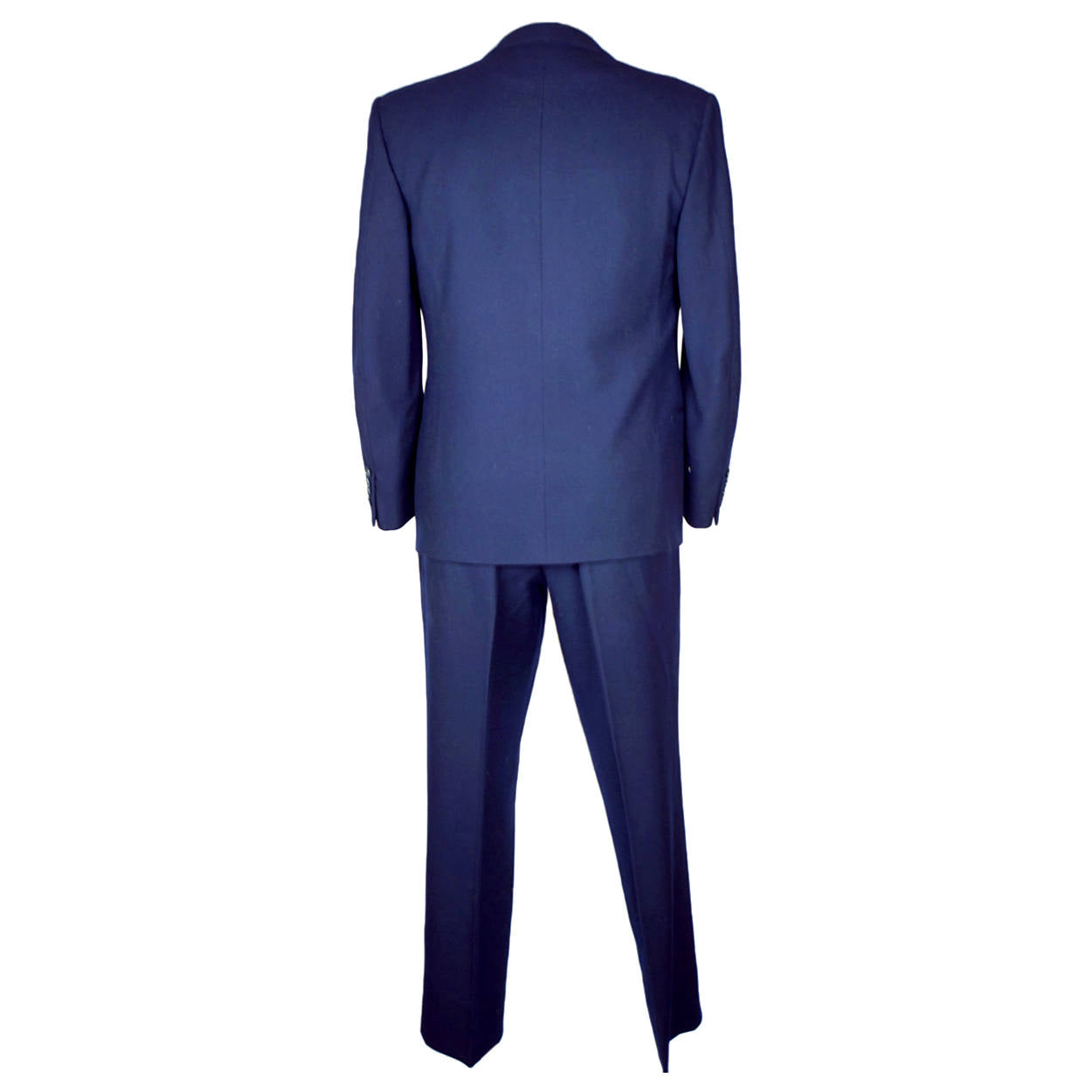 Vintage 1950s Mens Suit Blue Wool 2 Piece Dated 1959 Size M - Poppy's Vintage Clothing