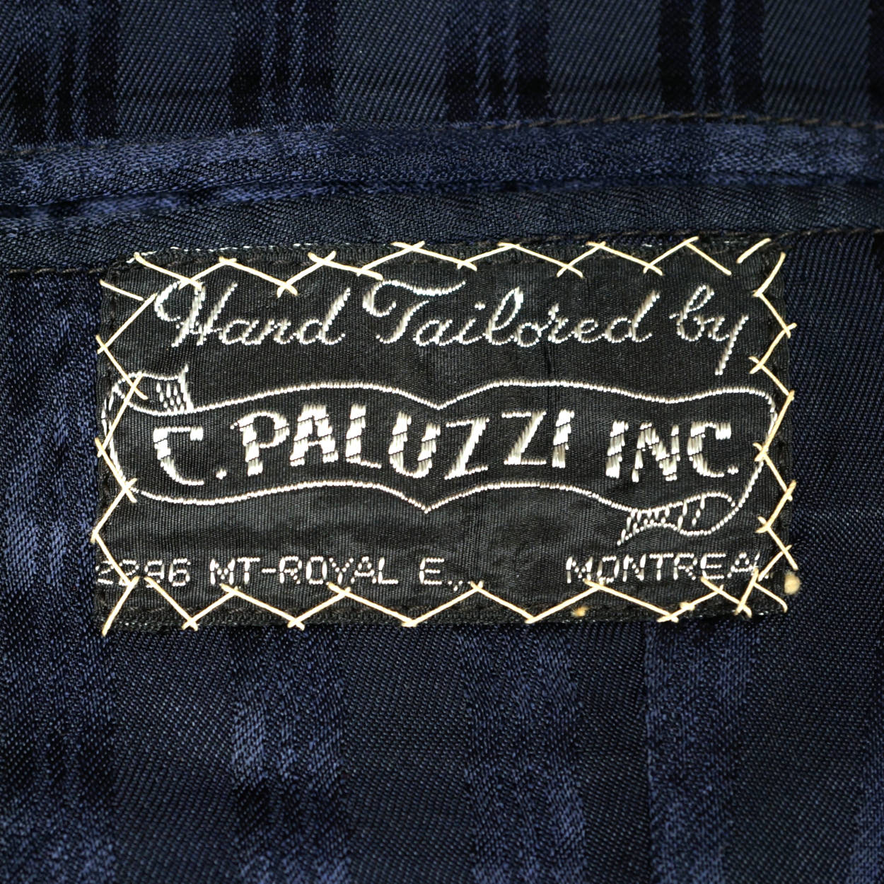 Vintage 1950s Mens Suit Blue Wool 2 Piece Dated 1959 Size M - Poppy's Vintage Clothing