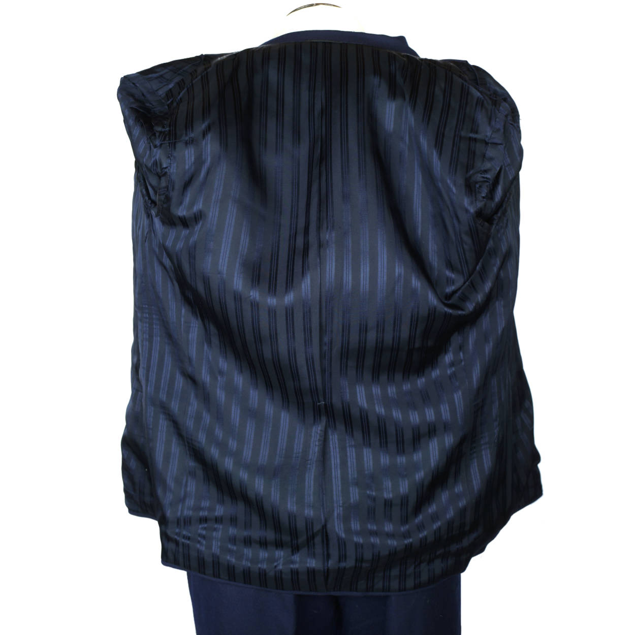 Vintage 1950s Mens Suit Blue Wool 2 Piece Dated 1959 Size M - Poppy's Vintage Clothing