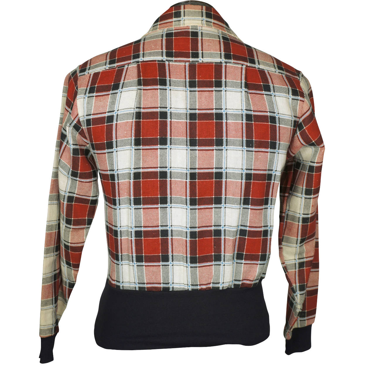 Vintage 1970s Plaid Cotton Shirt Jacket Bay City Rollers Era BVD Canada Mens S - Poppy's Vintage Clothing