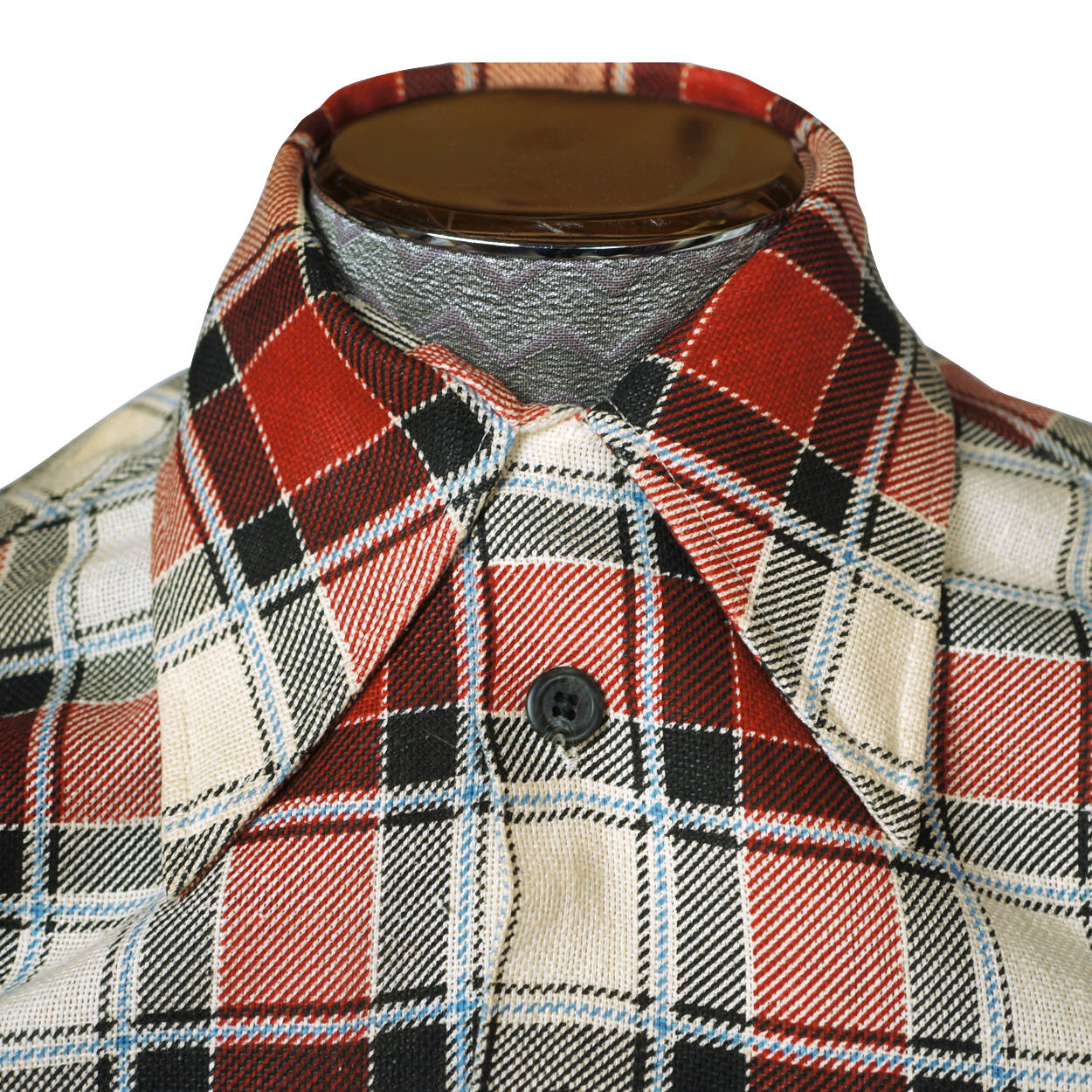 Vintage 1970s Plaid Cotton Shirt Jacket Bay City Rollers Era BVD Canada Mens S - Poppy's Vintage Clothing