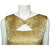 Vintage 1960s Mini Dress Gold Lamé Mod Go Go Style Size M - Poppy's Vintage Clothing