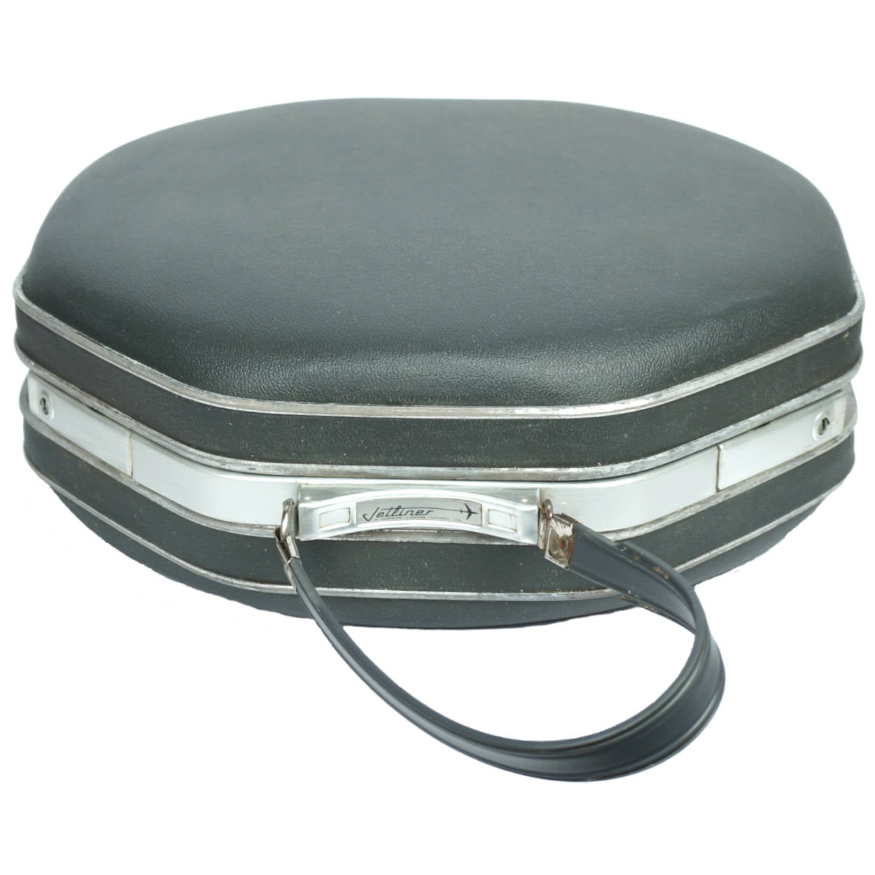 Vintage 1960s Jetliner by Dominion Luggage Hard Shell Case Hat Box Carry On - Poppy's Vintage Clothing