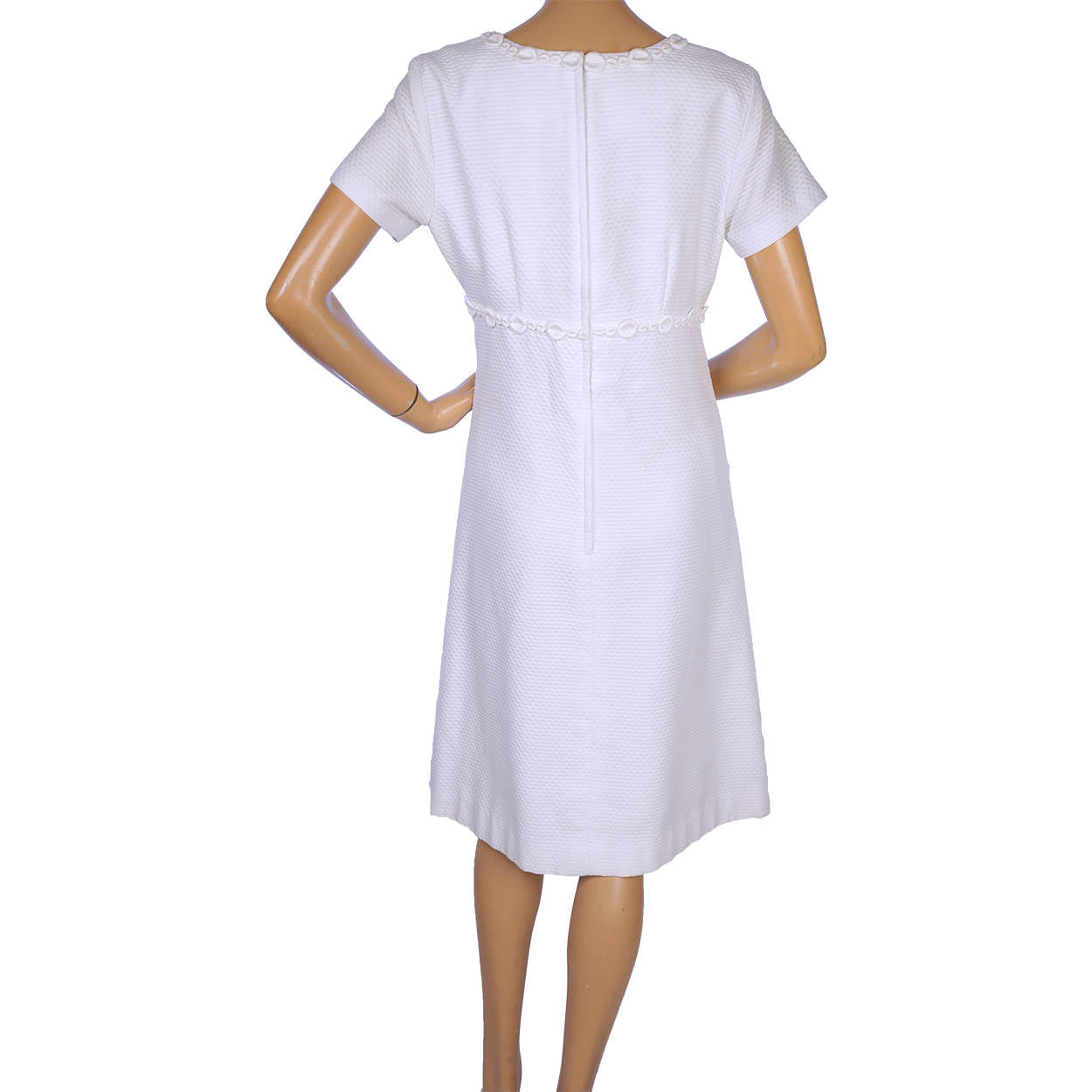 lily pulitzer white dresses Vintage 1960s The Lilly Pulitzer Dress White Cotton Pique Shift Size M – Poppy's Vintage Clothing