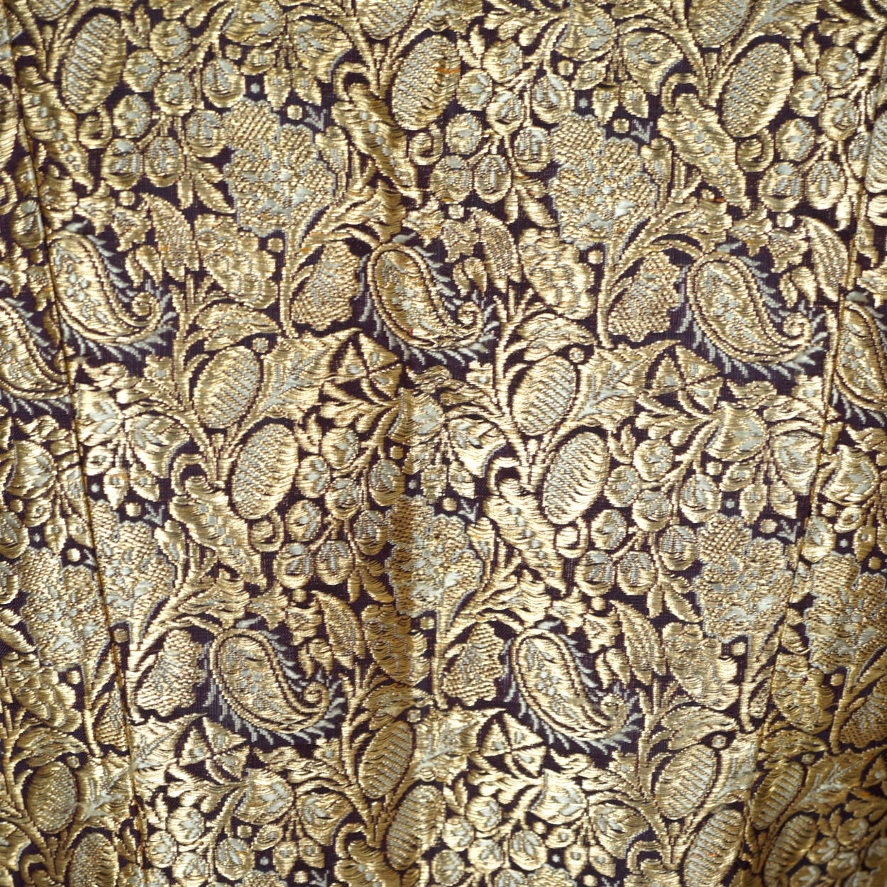 Vintage Gold Metallic Brocade Evening Coat 1960s Ladies Size Medium - Poppy's Vintage Clothing