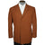 Vintage 1960s Mod Suit Jacket Orange Wool Blazer w Green Pinstripe Mens Size M - Poppy's Vintage Clothing
