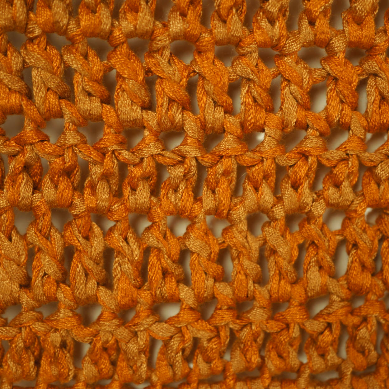 Vintage 1960s Orange Crochet Hand Knit Short Dress Size M - Poppy's Vintage Clothing