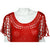 Vintage 1960s Red Crochet Top Hand Knit Pullover Size M - Poppy's Vintage Clothing