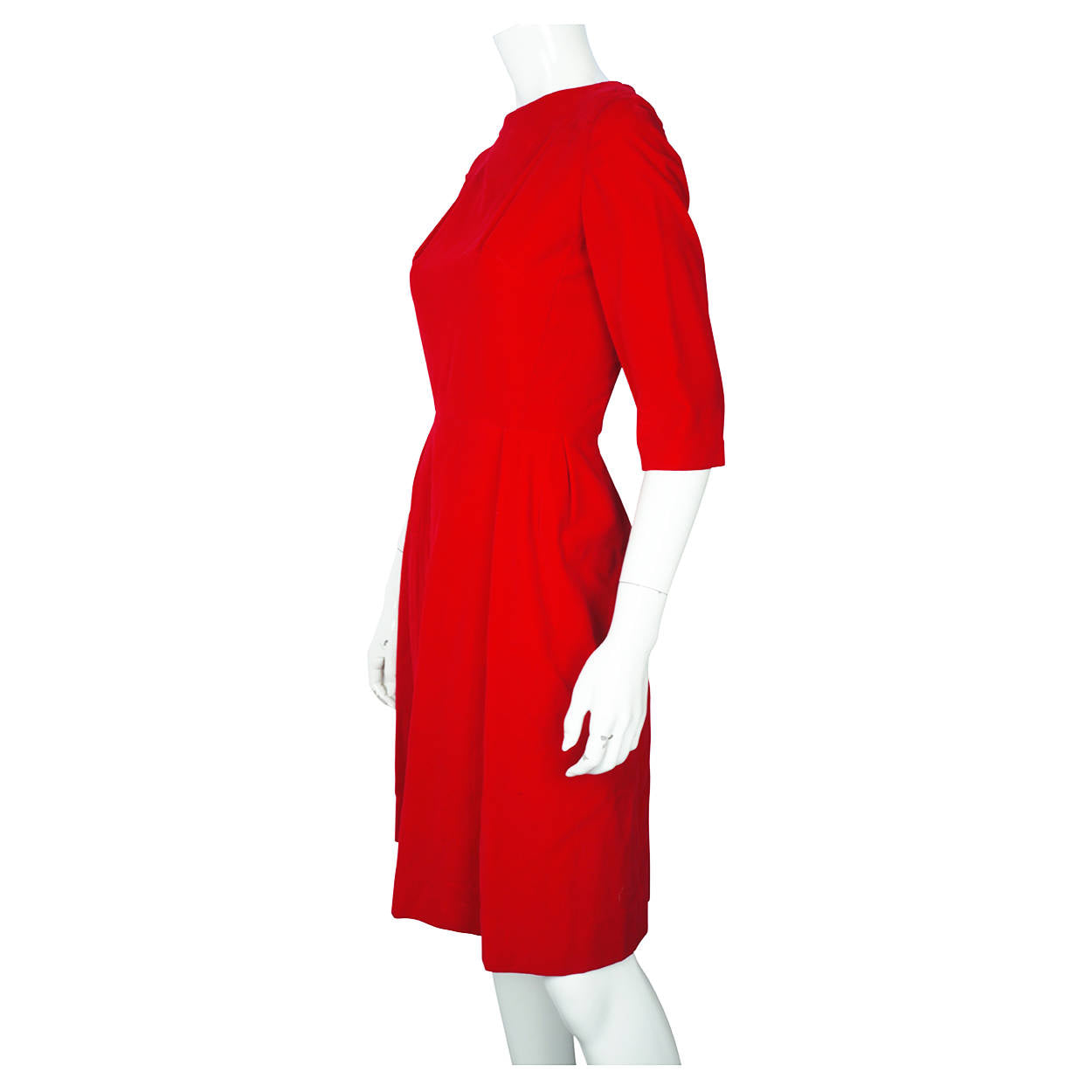 Vintage 1960s Dress Red Velvet Valentines Day Size Small Medium - Poppy's Vintage Clothing