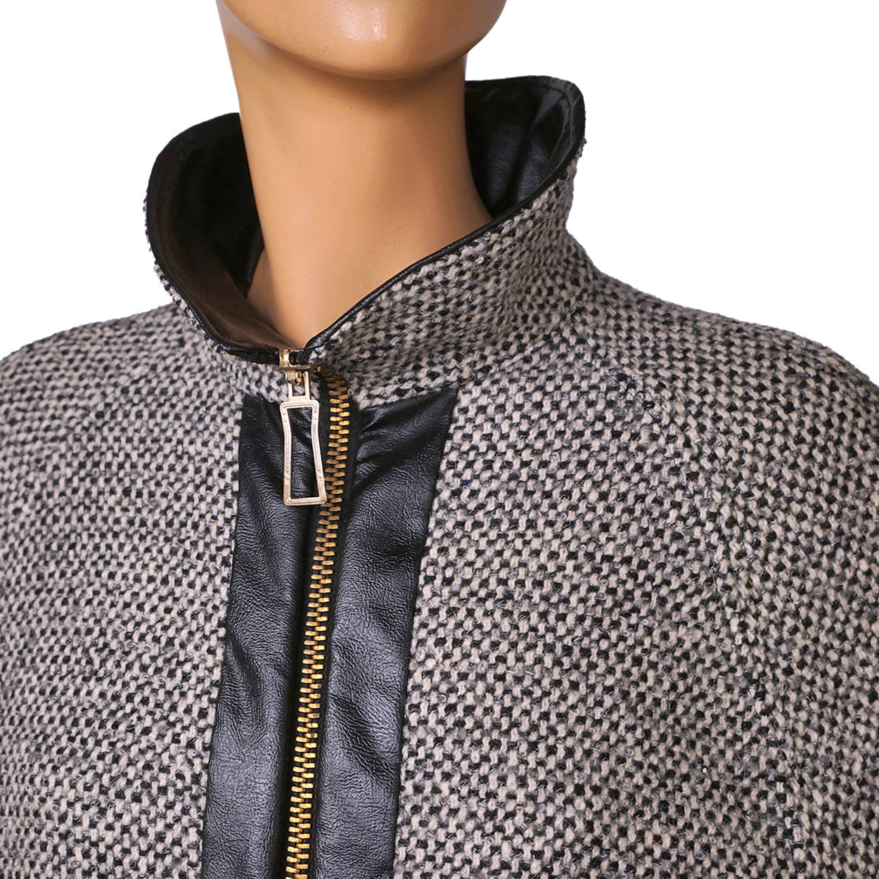 Vintage 1960s Mod Tweed Wool Cape Saks Fifth Avenue Ladies Size S M - Poppy's Vintage Clothing