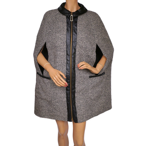 Vintage 1960s Mod Tweed Wool Cape Saks Fifth Avenue Ladies Size S M - Poppy's Vintage Clothing