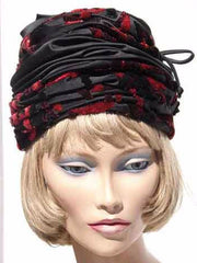 Vintage Dior Hat Christian Dior Silk & Velvet 1960s Turban - Poppy's Vintage Clothing