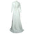 Vintage 1960s Modernistic Wedding Dress with Train Ladies Size XS S Excellent - Poppy's Vintage Clothing