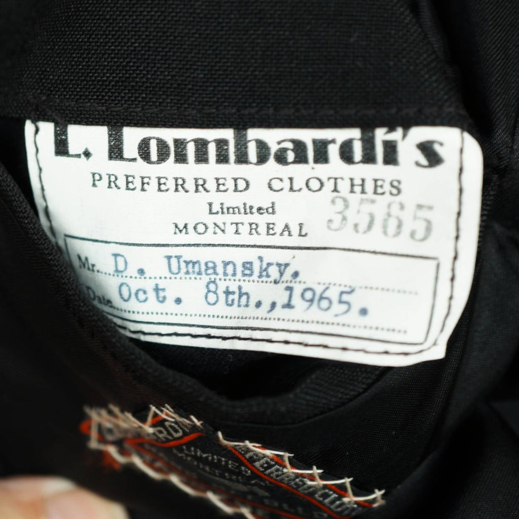 Vintage 1965 Mens Mohair Tuxedo Suit Custom Tailored Lombardi Montreal L - Poppy's Vintage Clothing