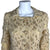 1967 Vintage Gold Brocade Dress Made in France Size M