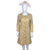 1967 Vintage Gold Brocade Dress Made in France Size M