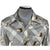 Vintage 1970s Disco Shirt Polyester Bird Pattern Size XL