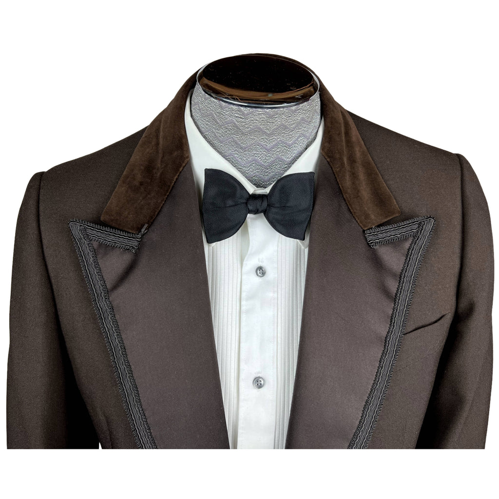 Vintage 1970s Brown Tuxedo Disco Era Dated 1976 Sz M