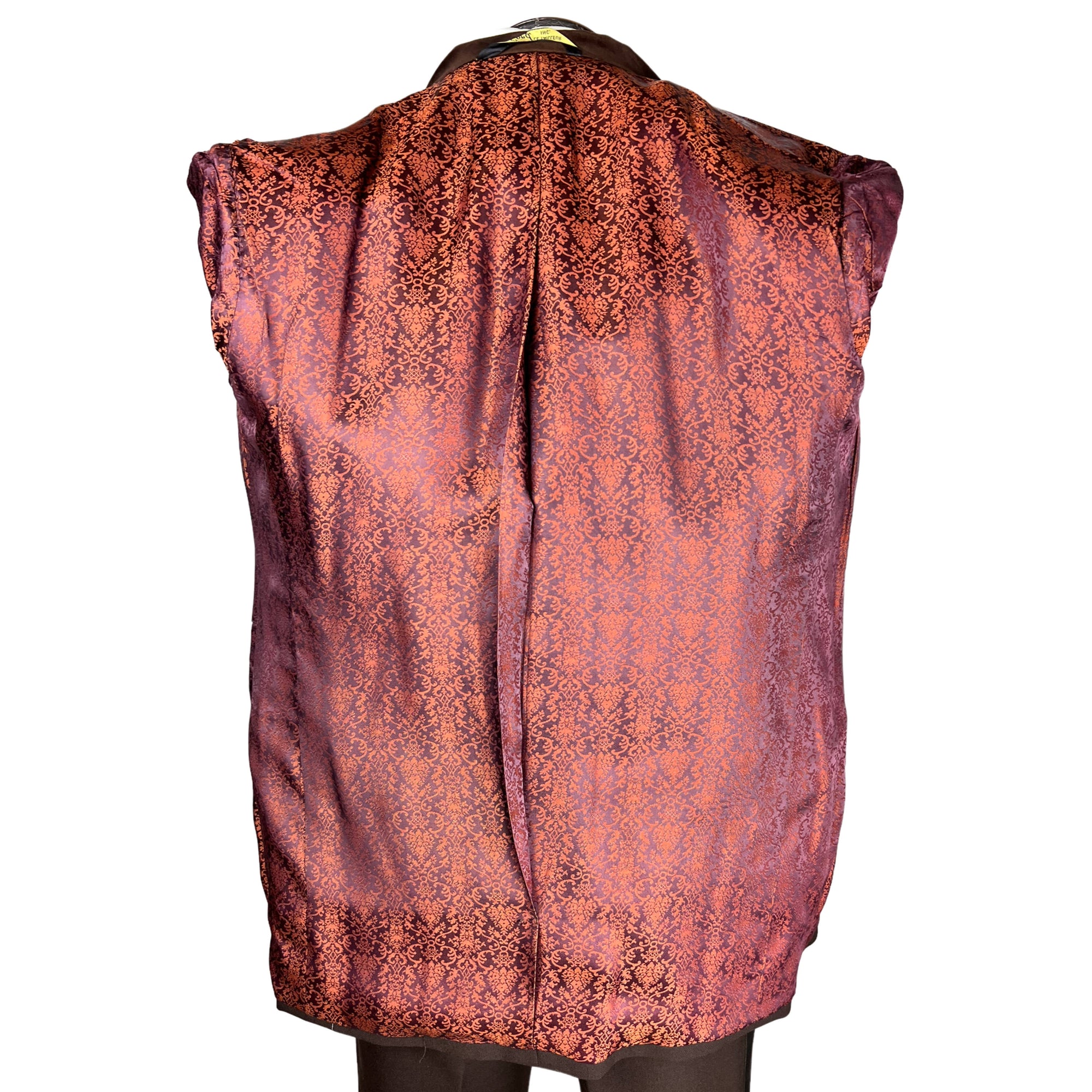 Vintage 1970s Brown Tuxedo Disco Era Dated 1976 Sz M