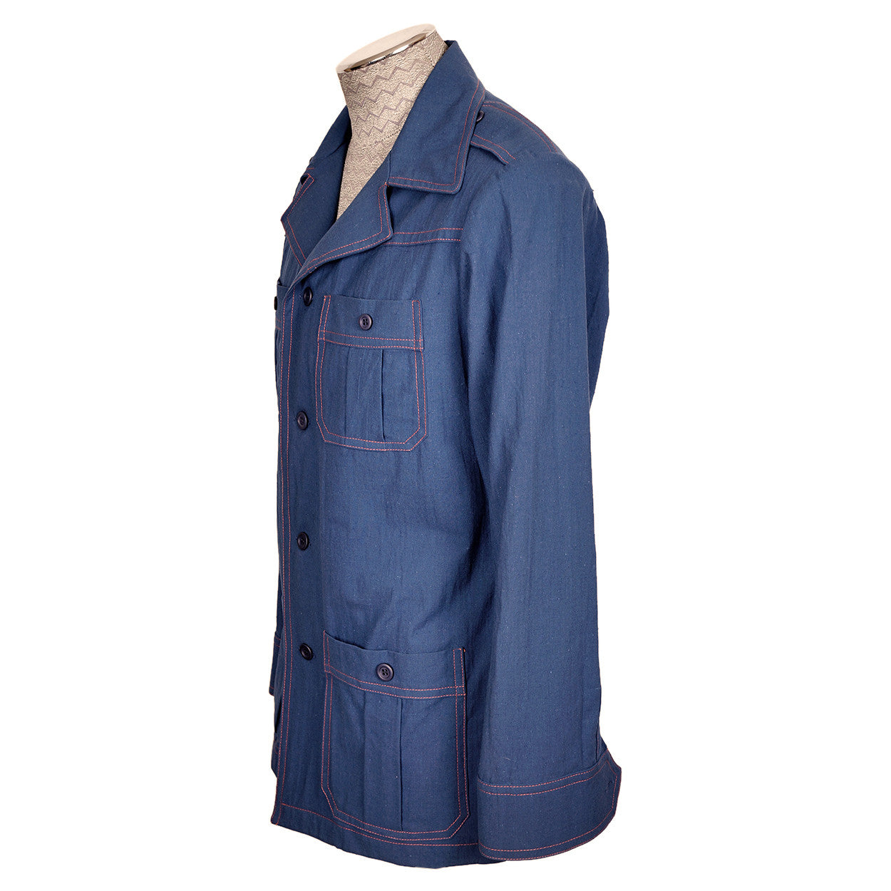 Vintage 1970s CBC News Reporter Safari Shirt w Logo Patch - Poppy's Vintage Clothing