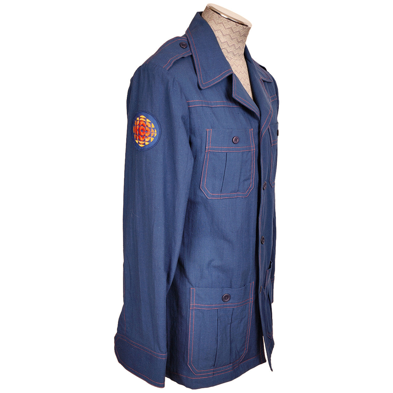 Vintage 1970s CBC News Reporter Safari Shirt w Logo Patch - Poppy's Vintage Clothing