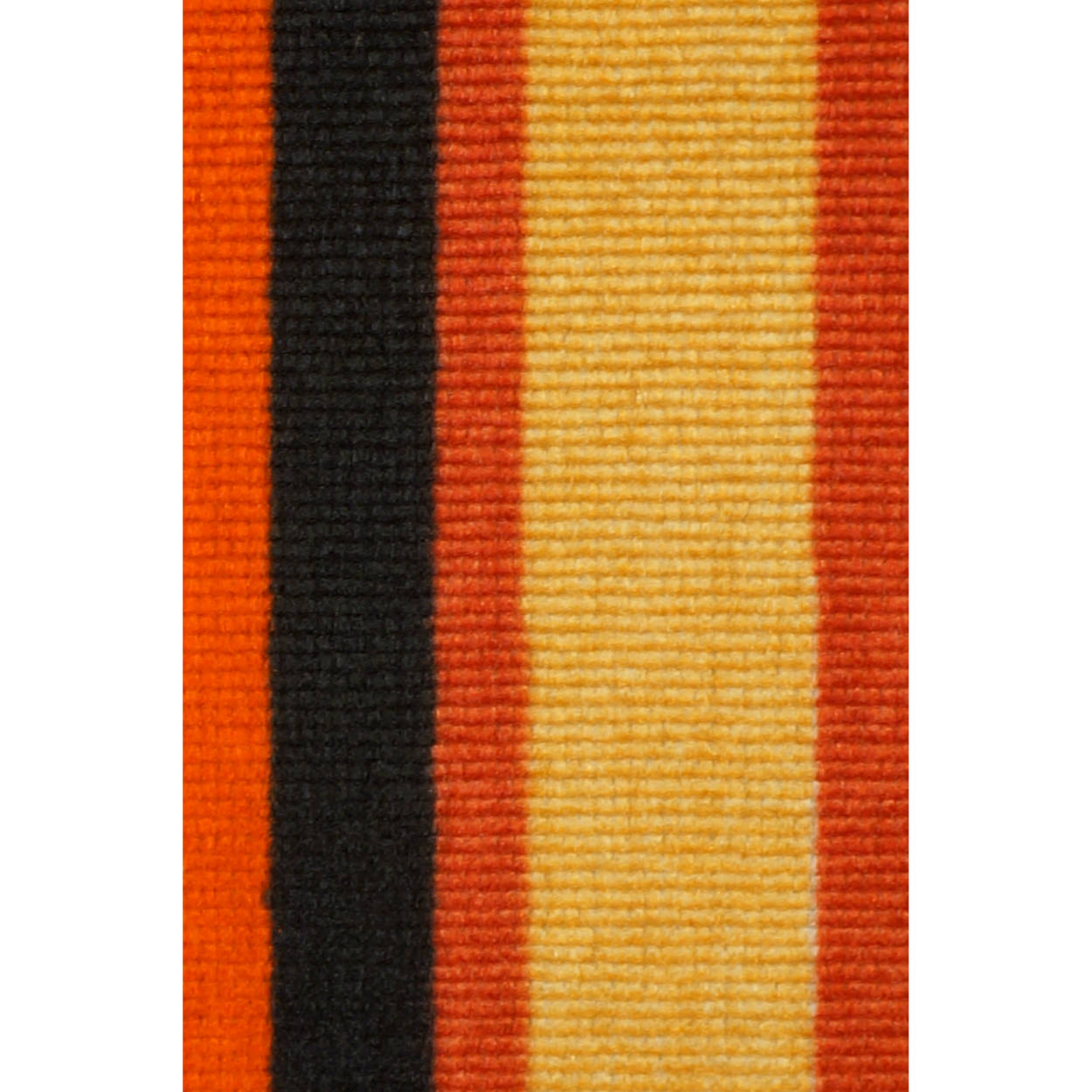 Panton Era Striped Velvet Fabric Material 4 yards 1960s 70s Orange Black Gold - Poppy's Vintage Clothing