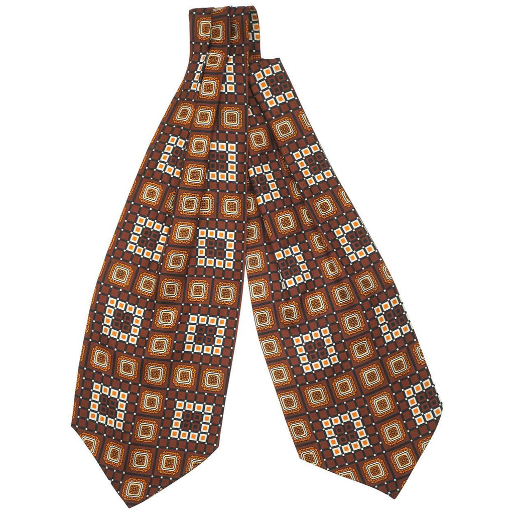 Vintage 1970s Italian Silk Ascot Holt Renfrew Cravat Made in Italy - Poppy's Vintage Clothing