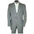 Vintage 1970s Mens Suit Checked Wool Blue & White Check Dated 1973 Size M - Poppy's Vintage Clothing