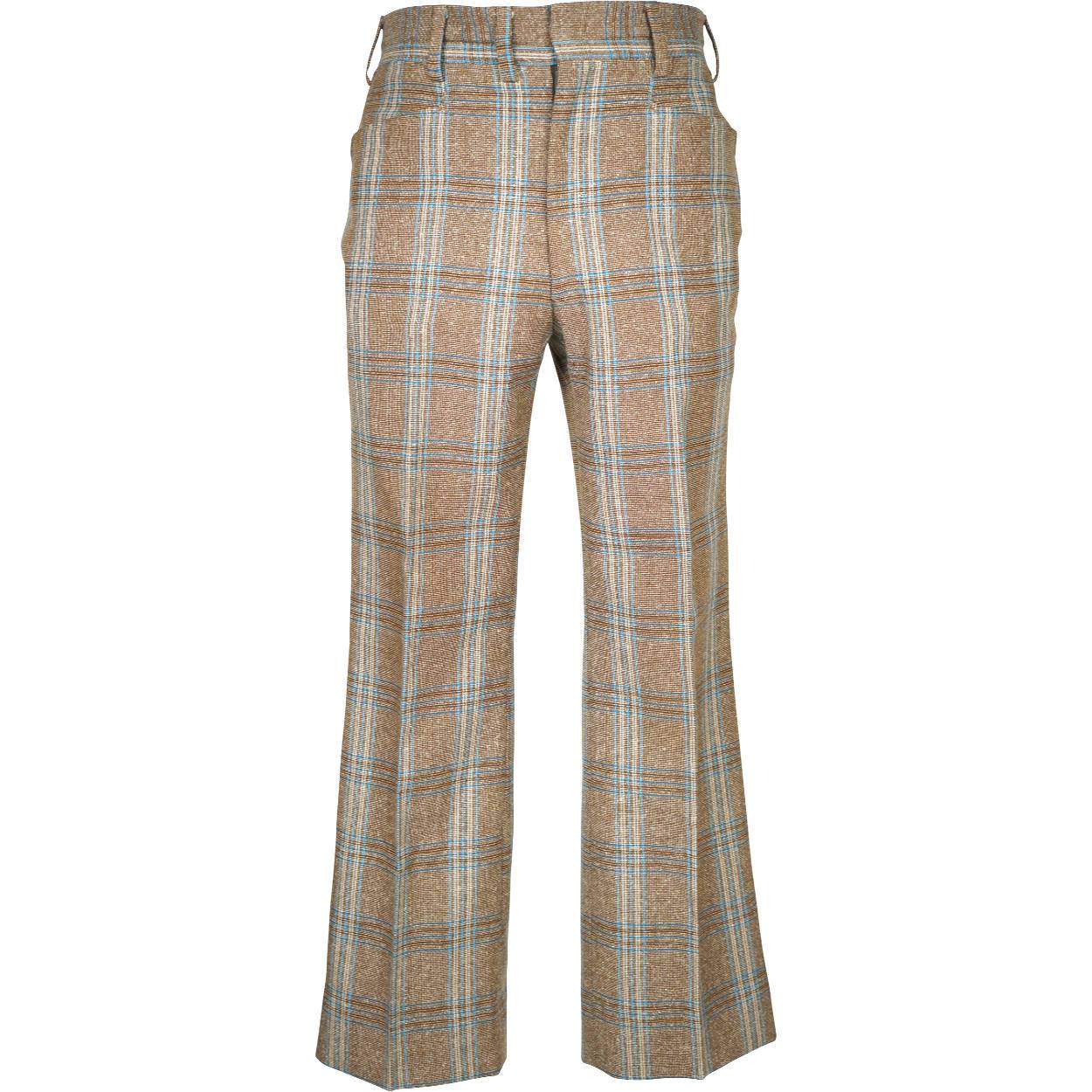 Vintage 1970s Mens Suit Checked Wool Silk Blend Disco Era Size S M - Poppy's Vintage Clothing