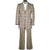 Vintage 1970s Mens Suit Checked Wool Silk Blend Disco Era Size S M - Poppy's Vintage Clothing