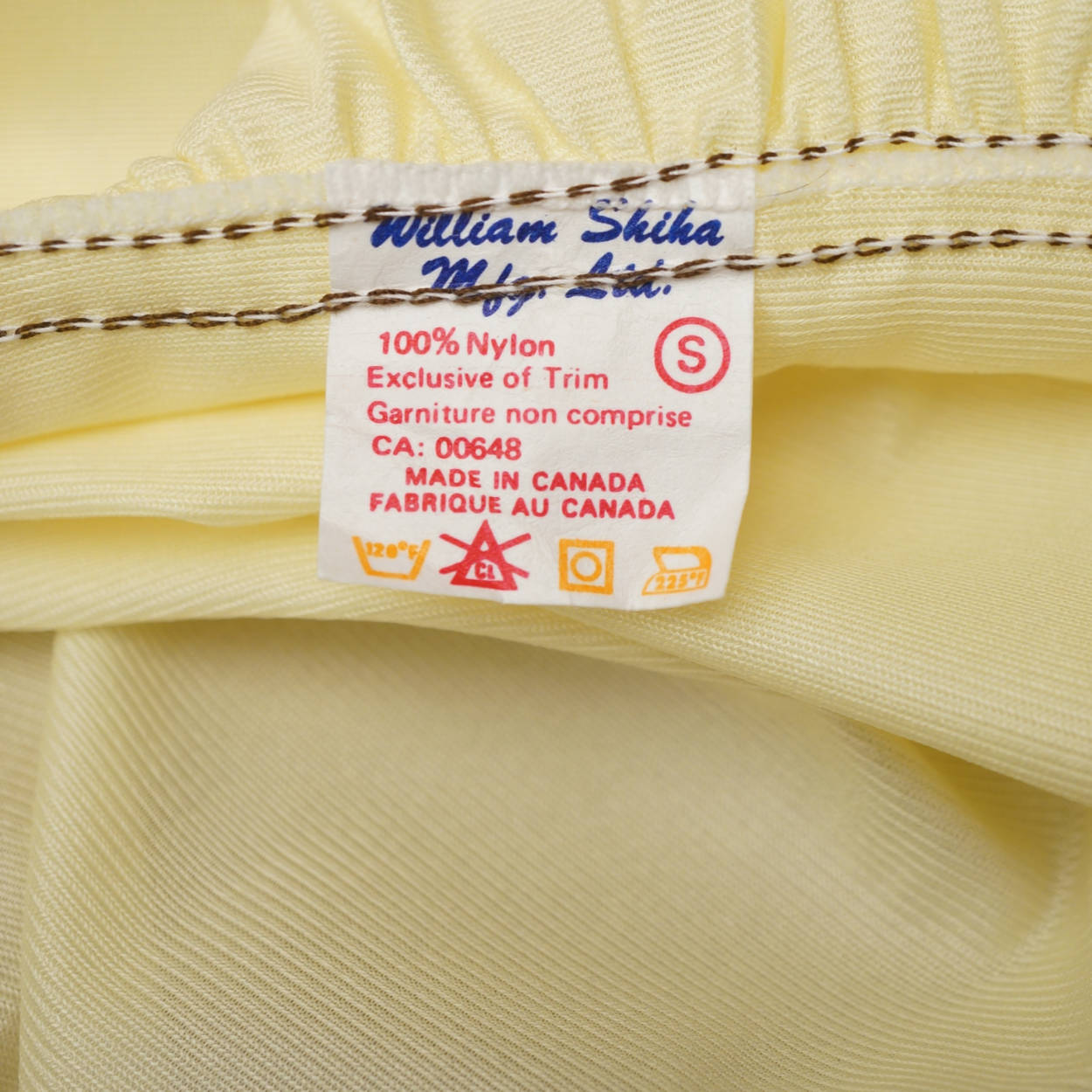 Vintage 1970s Lounging Pyjamas Yellow Nylon Pajamas Ladies S - Poppy's Vintage Clothing