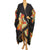 Vintage 1980s Cloak Wrap Black with Abstract Colours All Sizes - Poppy's Vintage Clothing