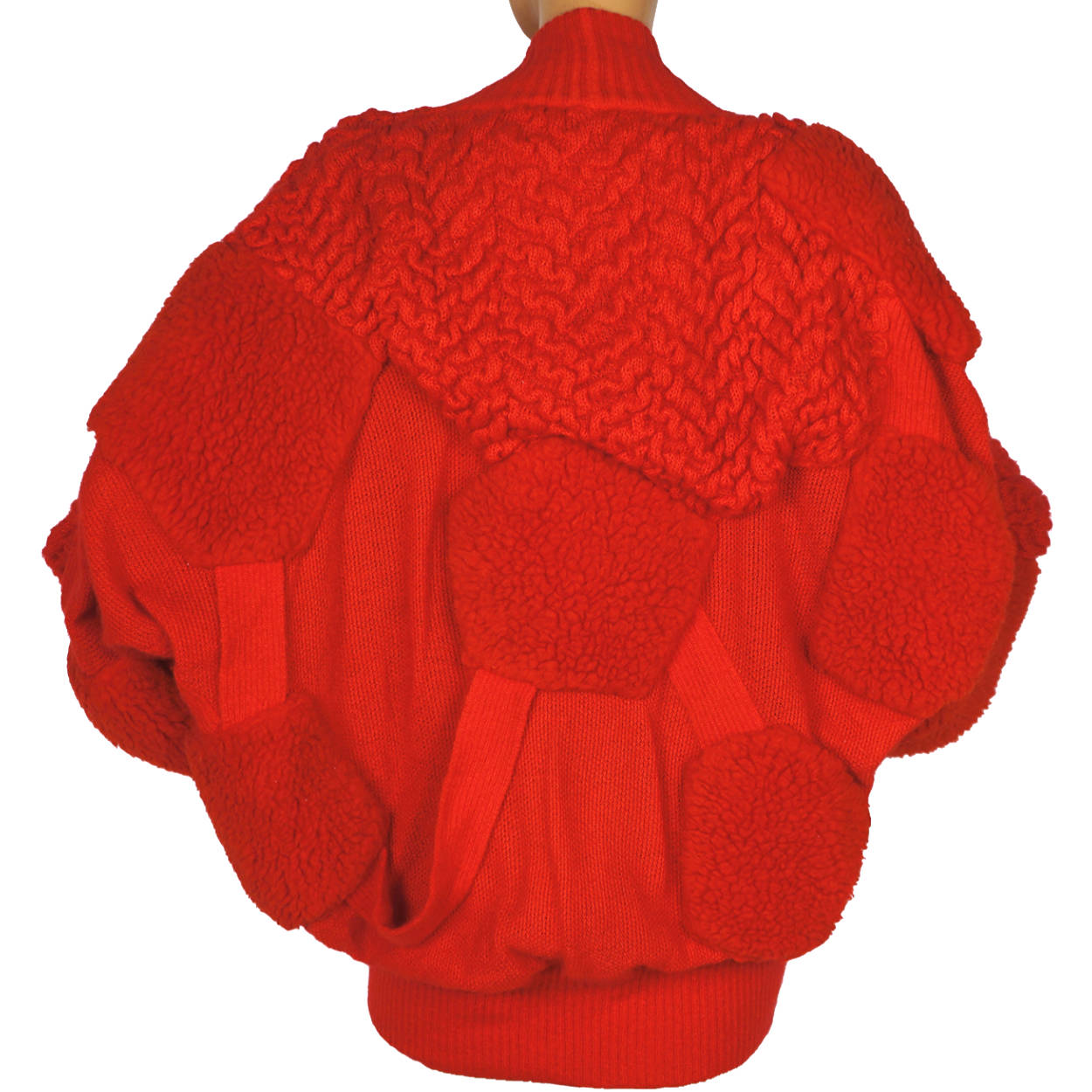 Vintage 1980s Escada Sweater Red Mohair Wool Blend Ladies Size 42 Large - Poppy's Vintage Clothing