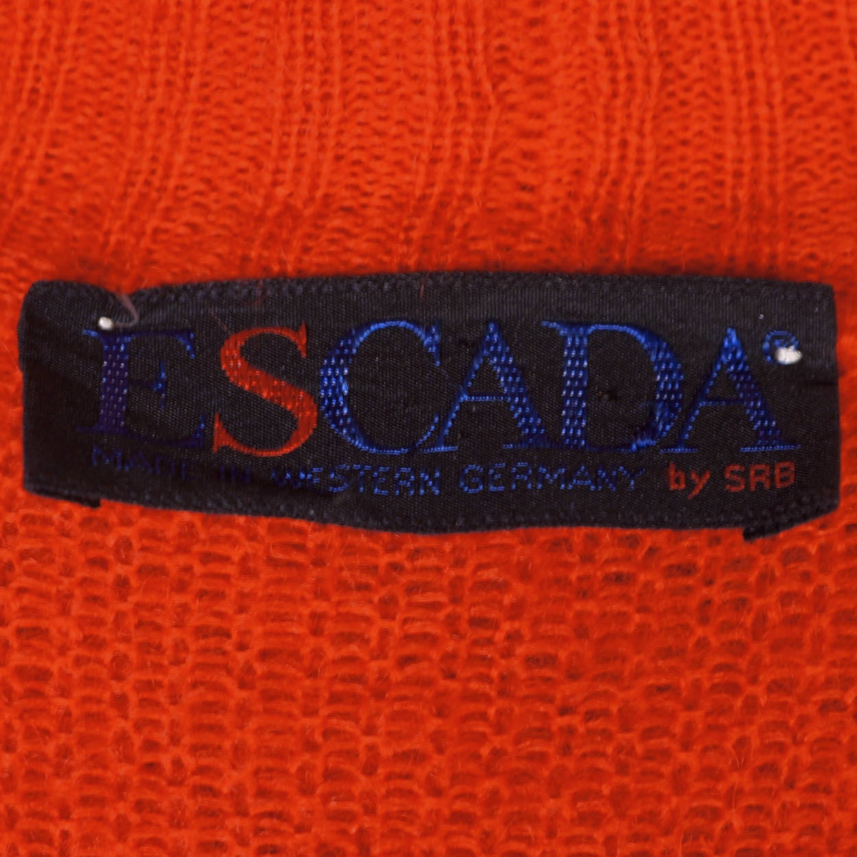 Vintage 1980s Escada Sweater Red Mohair Wool Blend Ladies Size 42 Large - Poppy's Vintage Clothing