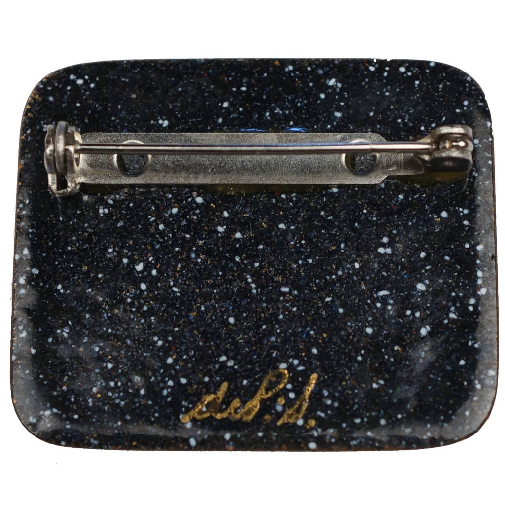 Modernist de Passille Sylvestre Enamel Brooch Pin Early 60s Design Quebec - Poppy's Vintage Clothing