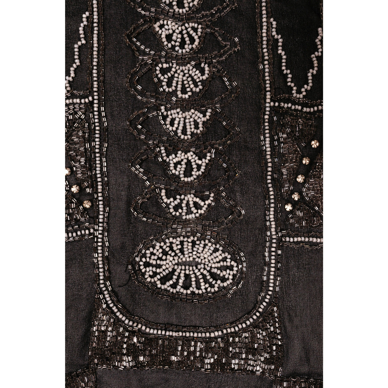 Vintage 1920s Hand Beaded Flapper Dress Panel Unused to Make a Finished Garment - Poppy's Vintage Clothing