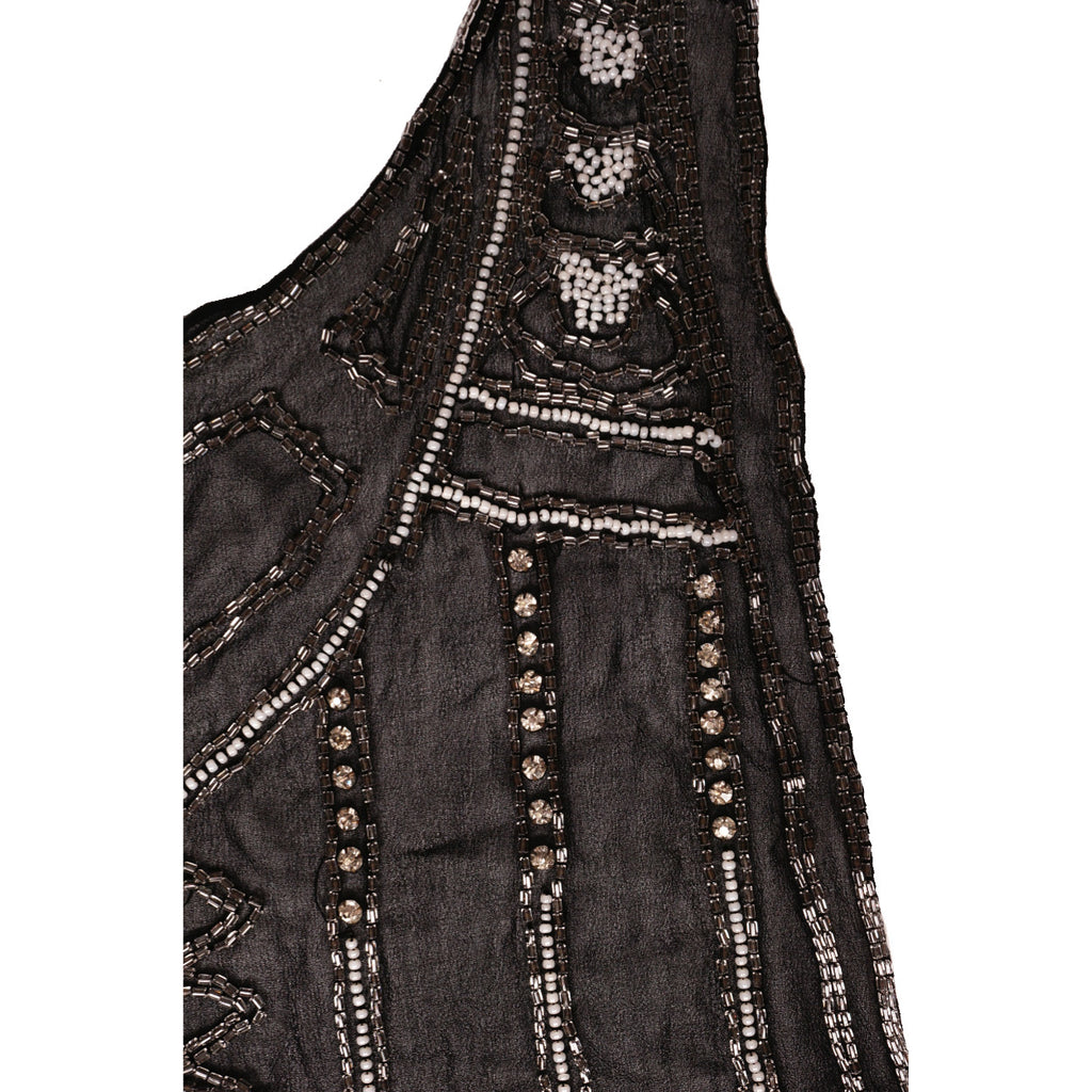 Vintage 1920s Hand Beaded Flapper Dress Panel Unused to Make a Finished Garment - Poppy's Vintage Clothing