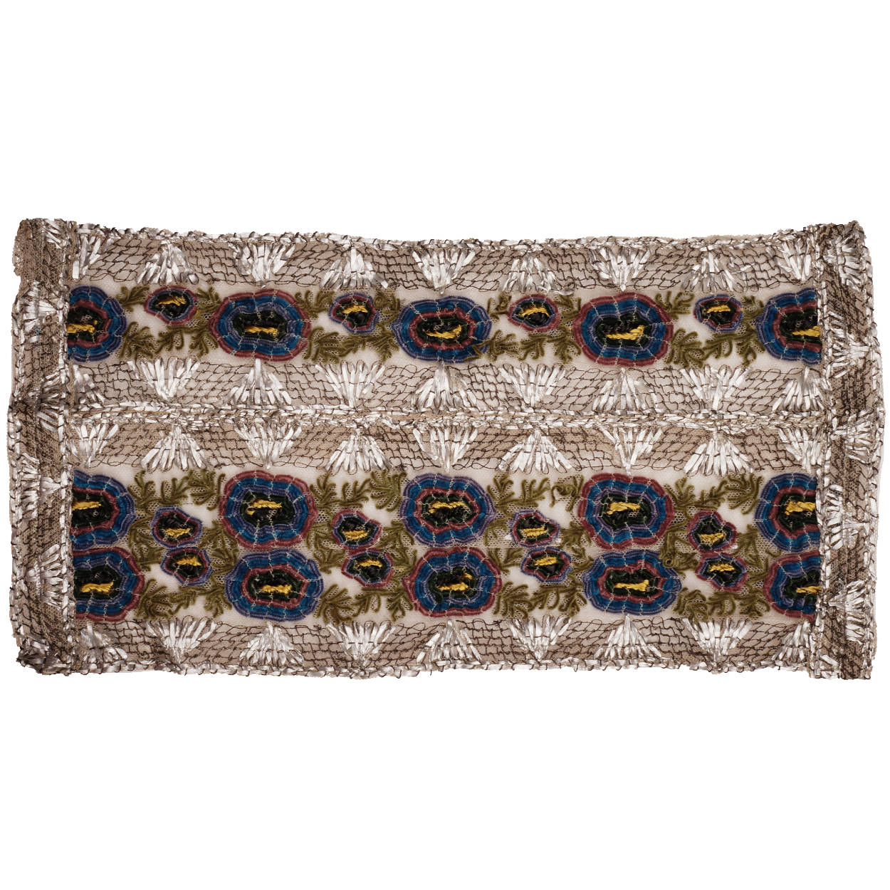 Vintage 1920s Embroidered Net Dress Remnants - Poppy's Vintage Clothing