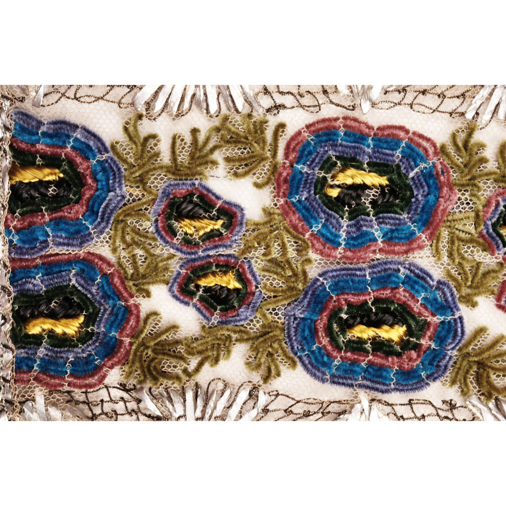 Vintage 1920s Embroidered Net Dress Remnants - Poppy's Vintage Clothing