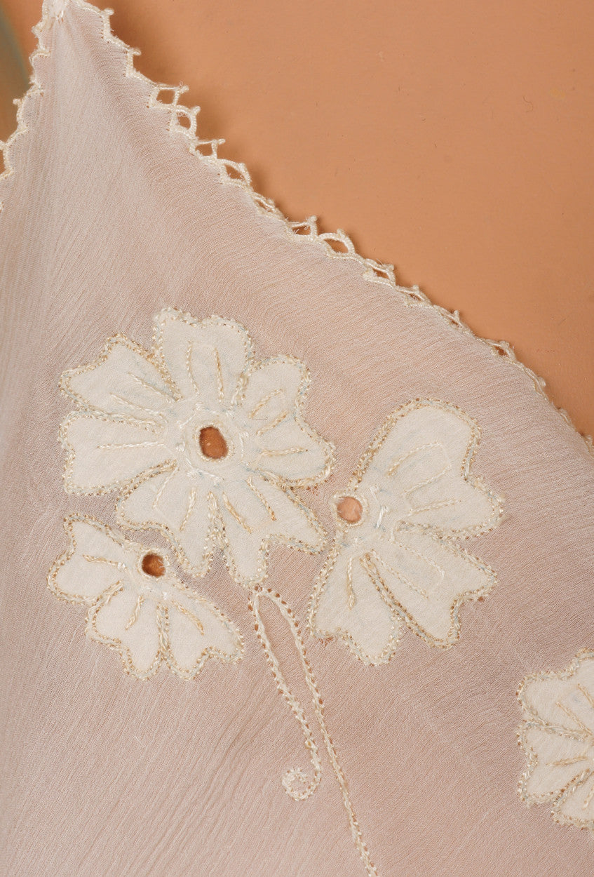 Vintage 1930s Silk Chiffon Camiknicker Teddy Undergarment Slip - Poppy's Vintage Clothing