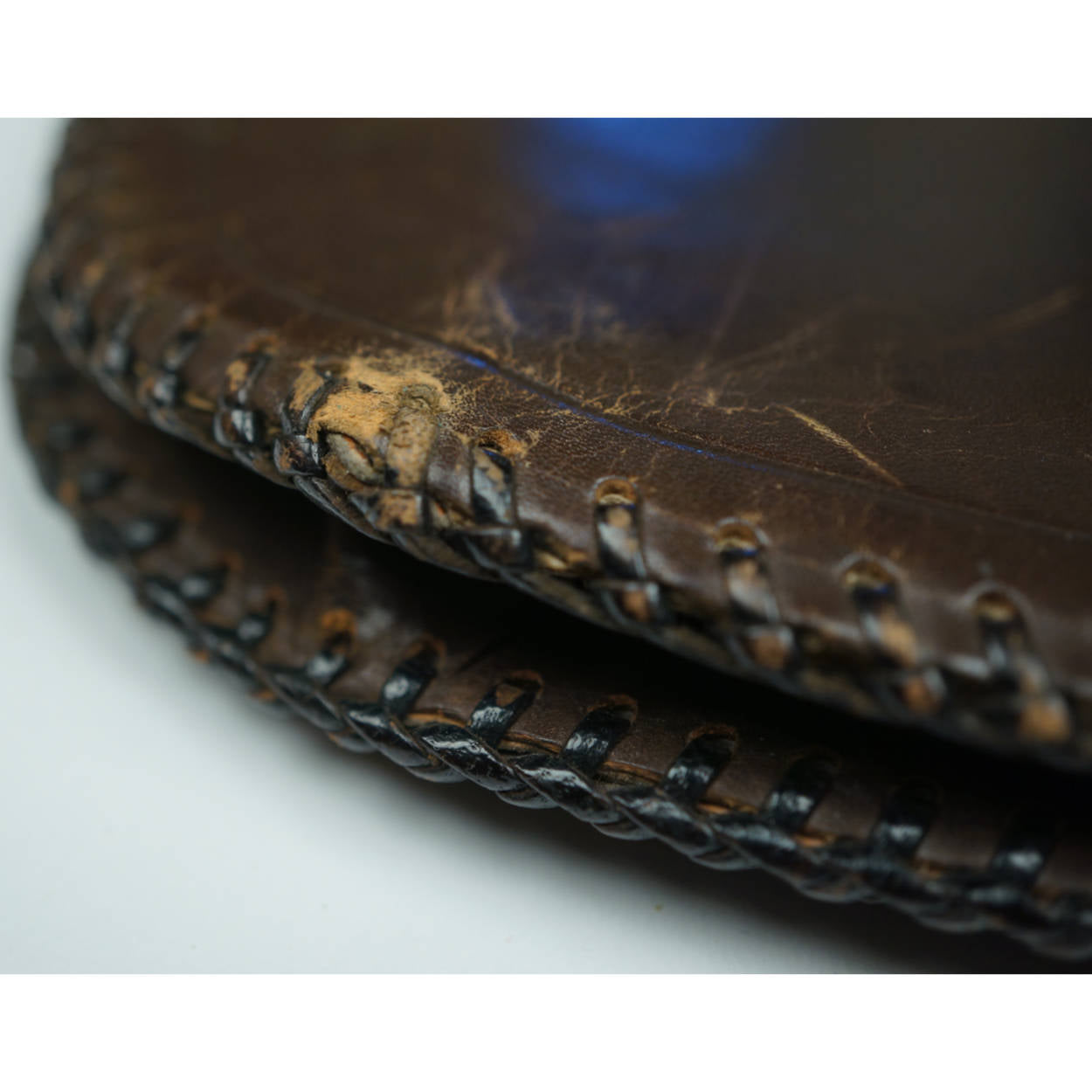 Vintage 1930s Tooled Leather Clutch Purse - Poppy Flowers - Name Anna inside - Poppy's Vintage Clothing