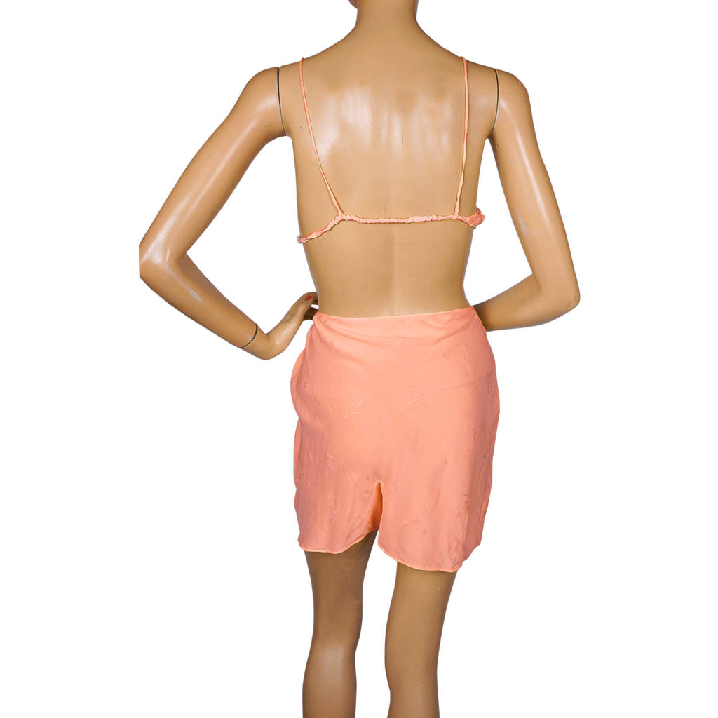 Vintage 1930s Silk Bra and Knickers Set Embroidered - Poppy's Vintage Clothing