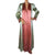 Vintage 1930s Satin Dressing Gown Green Pink Lounging Robe Ladies Size M - Poppy's Vintage Clothing