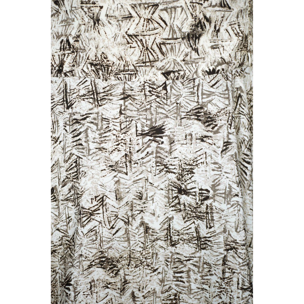 Vintage 50s Dress with Crinoline Skirt Abstract Print Sz S - Poppy's Vintage Clothing