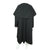 Vintage 1950s Evening Coat with Cape Style Shawl Collar Black Wool Ladies Size L - Poppy's Vintage Clothing