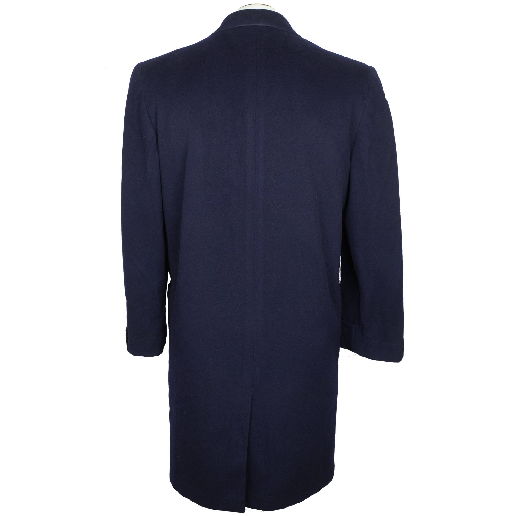 Vintage 50s Mens Overcoat Cashmere & Wool Coat Size M Short - Poppy's Vintage Clothing