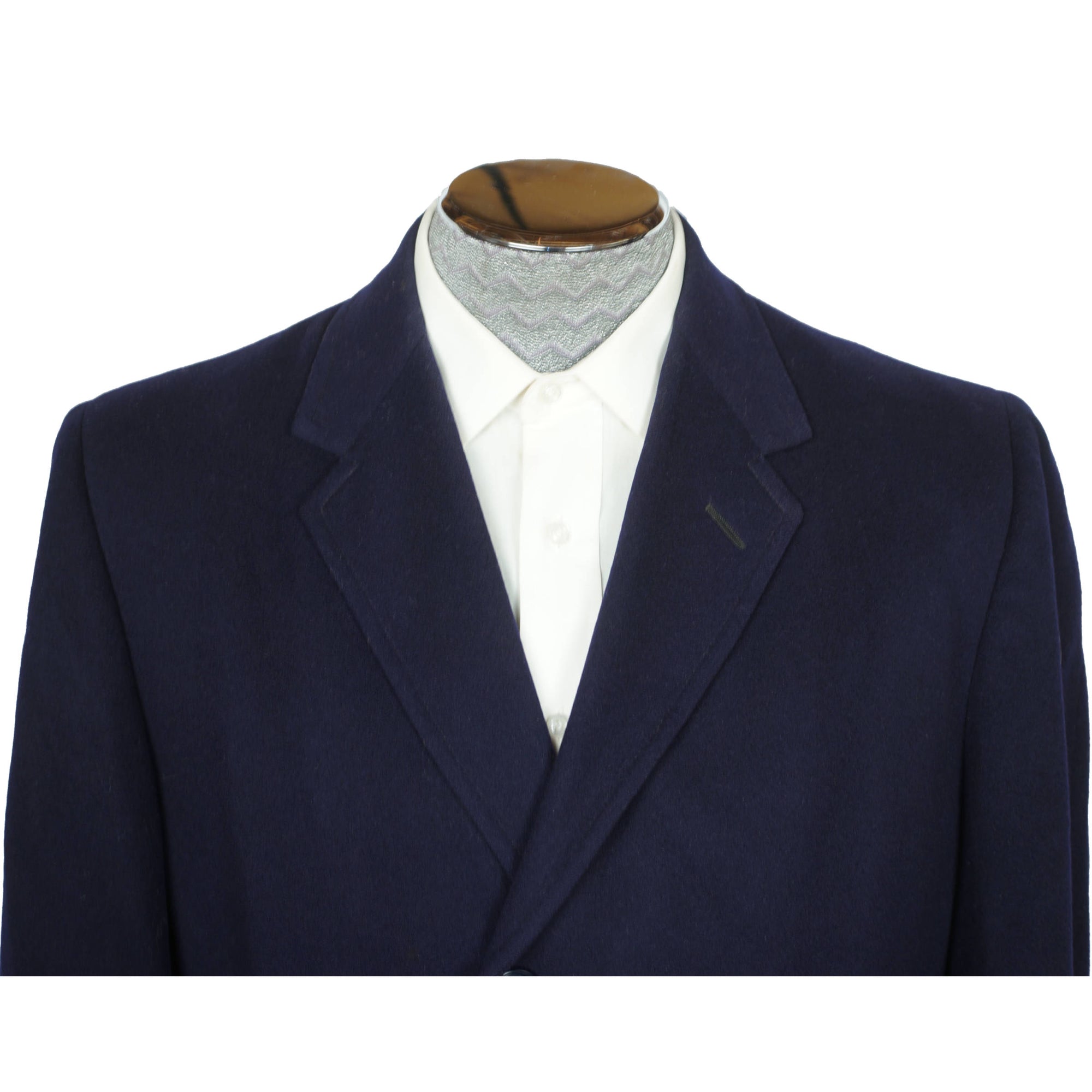 Vintage 50s Mens Overcoat Cashmere & Wool Coat Size M Short - Poppy's Vintage Clothing