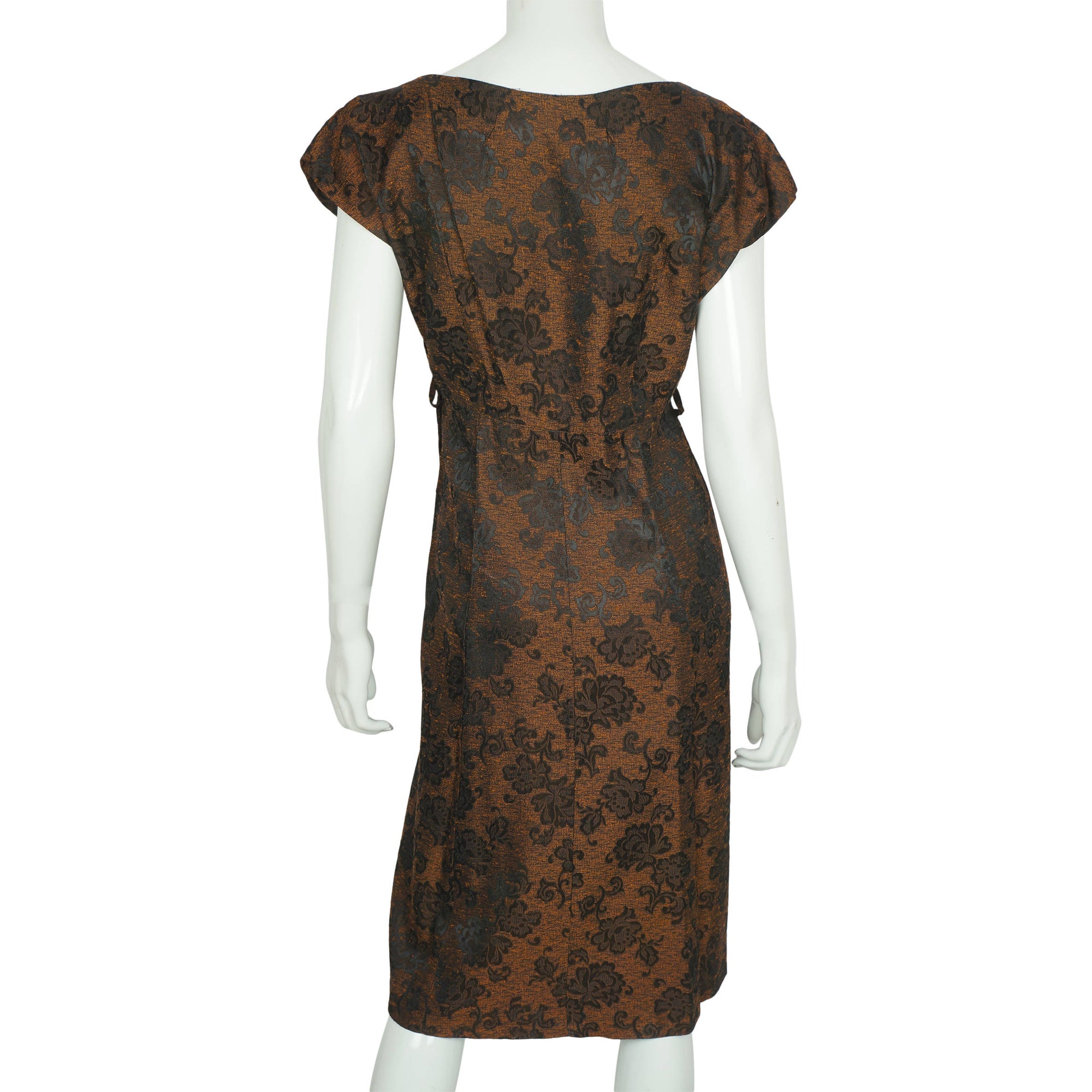 Vintage Floral Brocade 50s Cocktail Dress with Matching Jacket