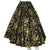 Vintage 1950s Felt Circle Skirt Gold Necklace Print Rockabilly Rock n Roll 25” W - Poppy's Vintage Clothing