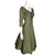 Vintage 1950s Taffeta Dress w Crinoline Skirt Green Cloque S